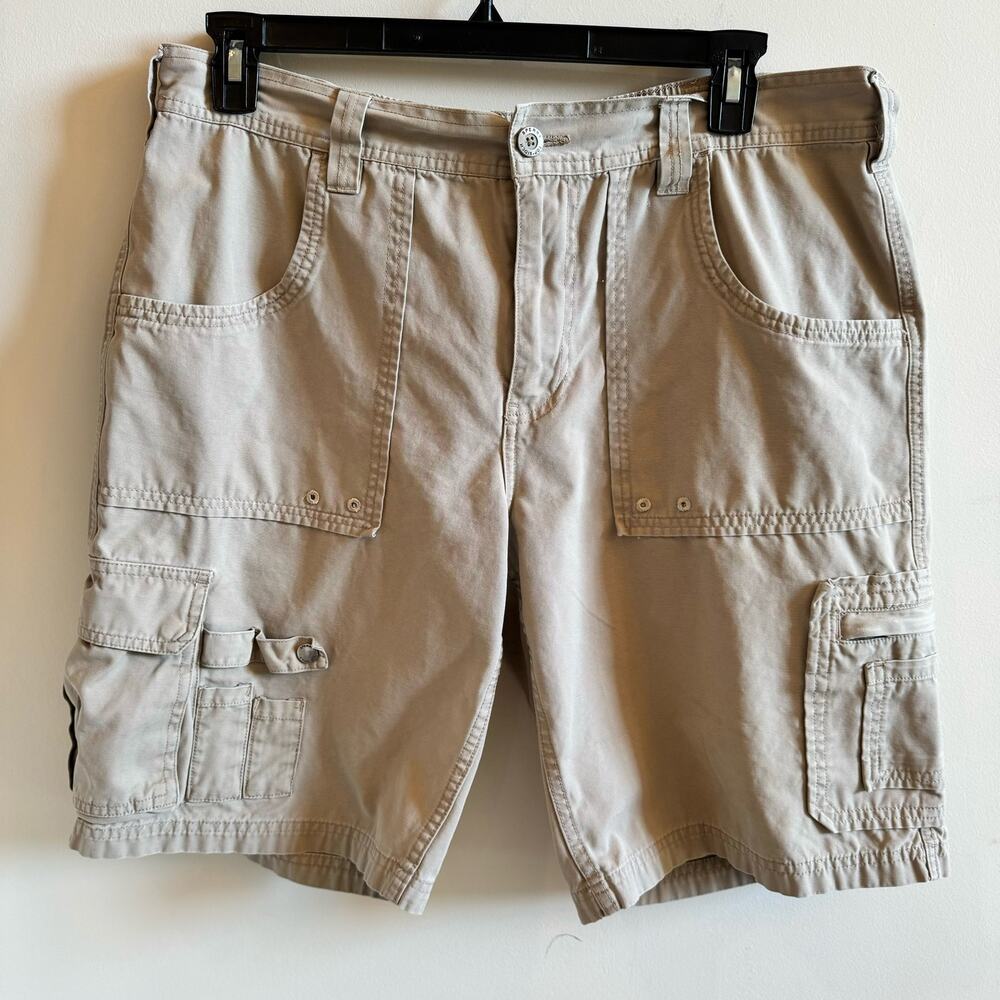 Sperry Top-Sider Shorts Men's 38 Cargo Preppy Flat Front Beige Pockets Casual